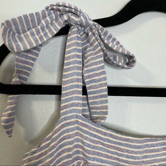 Lulu’s Golden Days Blue Striped Tie-Strap Maxi Dress - Picture 9 of 16